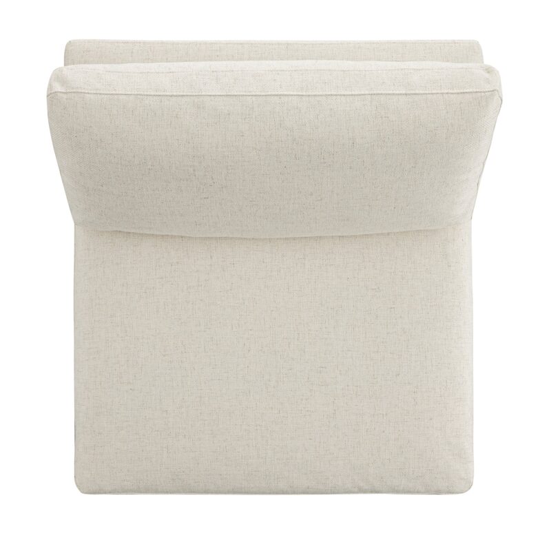 Lutyens Beige Linen Blend Modular Sofa, Armless Seat - Image 7