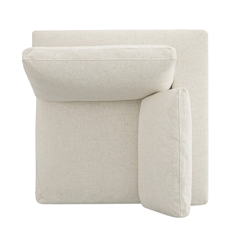 Lutyens Beige Linen Blend Modular Sofa, Corner Unit - Image 4