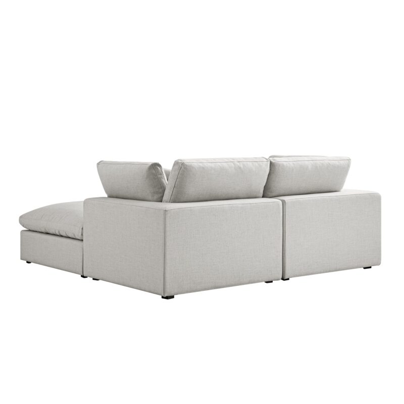 Lutyens Light Grey Linen Blend Modular Sofa, 2-Piece Chaise - Image 12