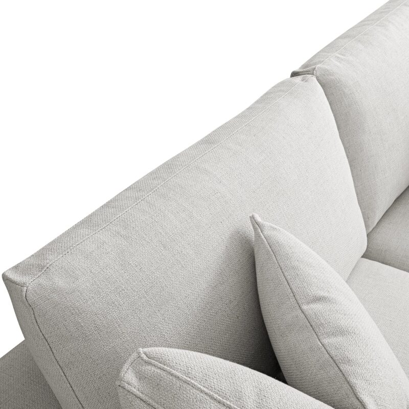 Lutyens Light Grey Linen Blend Modular Sofa, 2-Piece Chaise - Image 15
