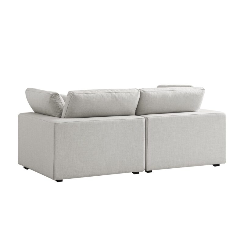 Lutyens Light Grey Linen Blend Modular Sofa, 2-Piece - Image 11
