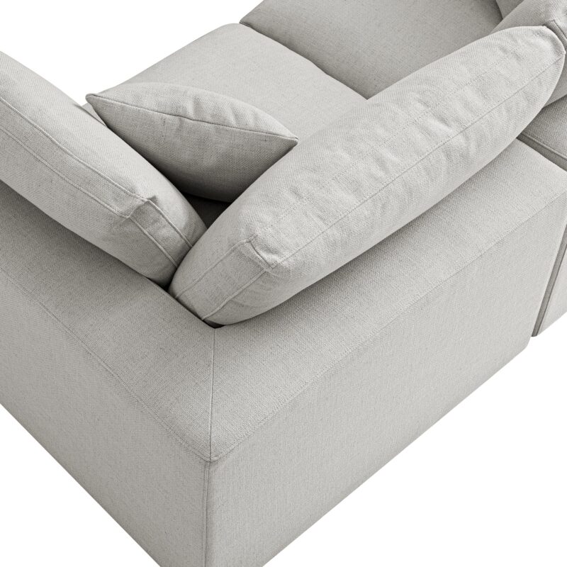 Lutyens Light Grey Linen Blend Modular Sofa, 2-Piece - Image 13