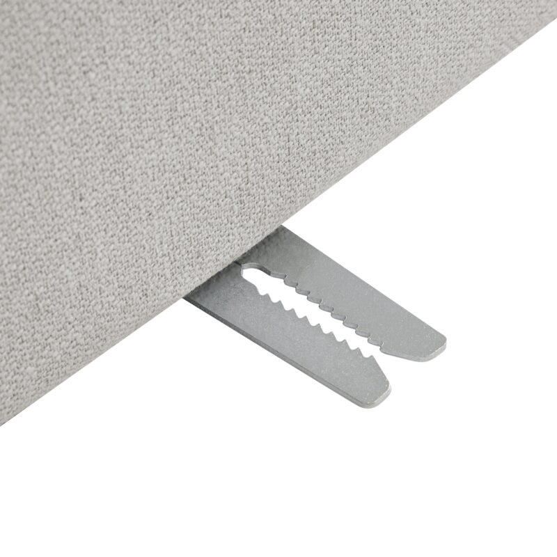Lutyens Light Grey Linen Blend Modular Sofa, 3-Piece Chaise - Image 10