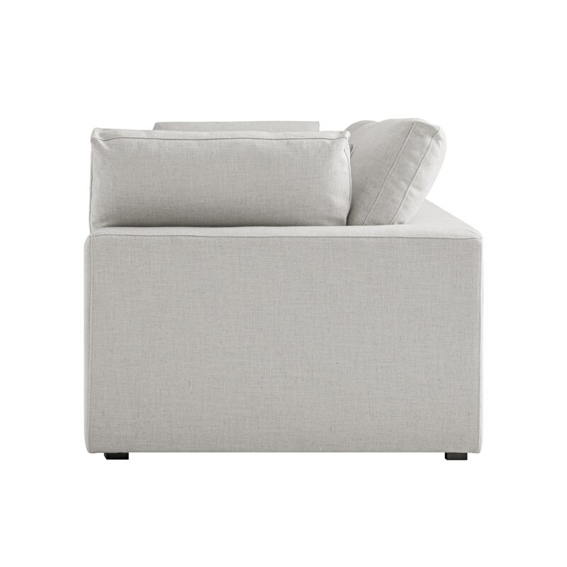 Lutyens Light Grey Linen Blend Modular Sofa, 3-Piece - Image 10
