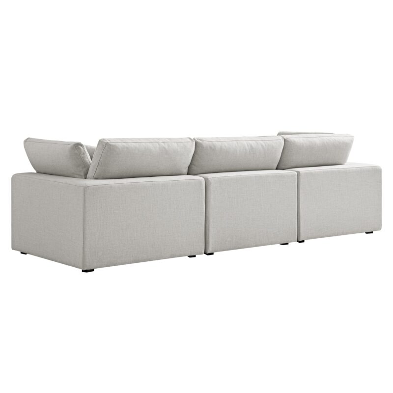 Lutyens Light Grey Linen Blend Modular Sofa, 3-Piece - Image 12