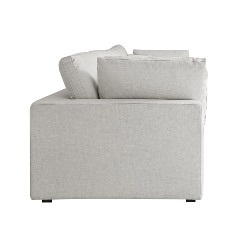 Lutyens Light Grey Linen Blend Modular Sofa, 4-Piece - Image 6