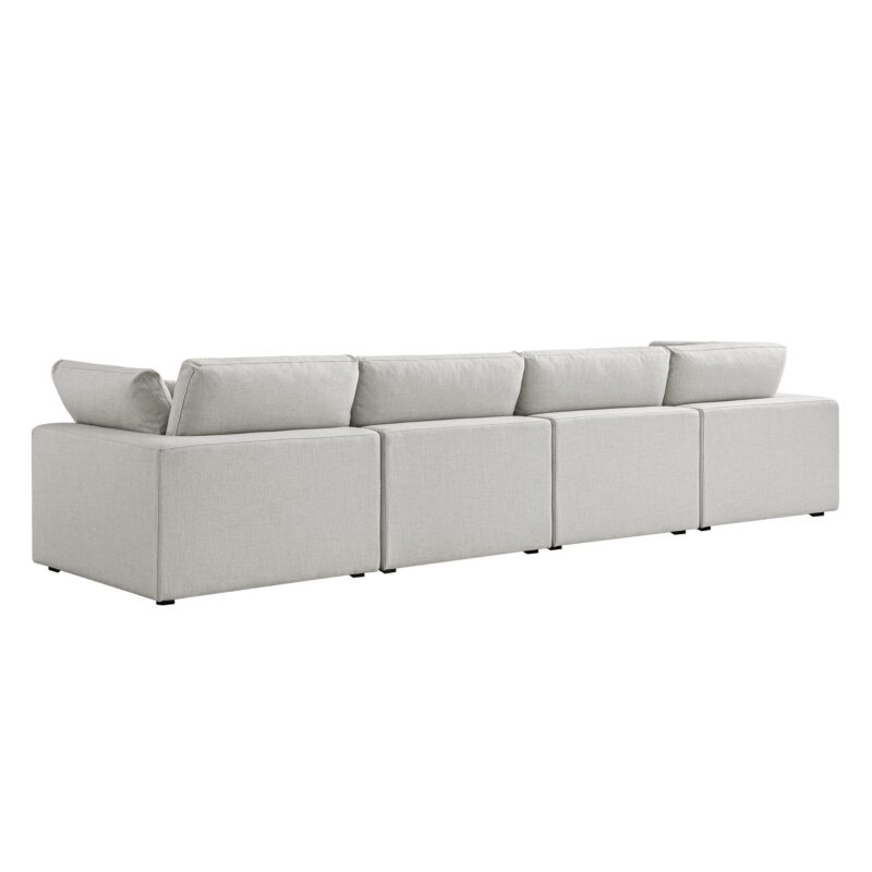 Lutyens Light Grey Linen Blend Modular Sofa, 4-Piece - Image 7
