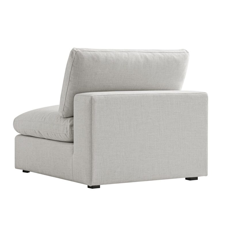 Lutyens Light Grey Linen Blend Modular Sofa, Armless Seat - Image 9