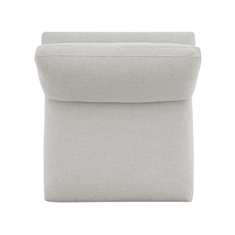 Lutyens Light Grey Linen Blend Modular Sofa, Armless Seat - Image 10