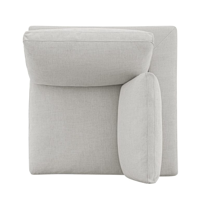 Lutyens Light Grey Linen Blend Modular Sofa, Corner Unit - Image 5
