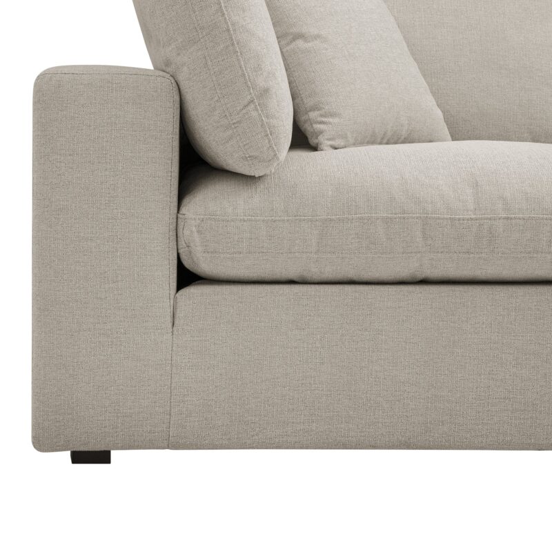 Lutyens Oatmeal Weave Fabric Modular Sofa, 2-Piece Chaise - Image 9