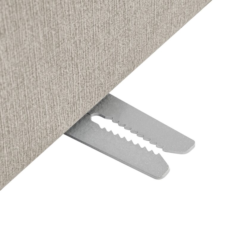 Lutyens Oatmeal Weave Fabric Modular Sofa, 2-Piece Chaise - Image 11
