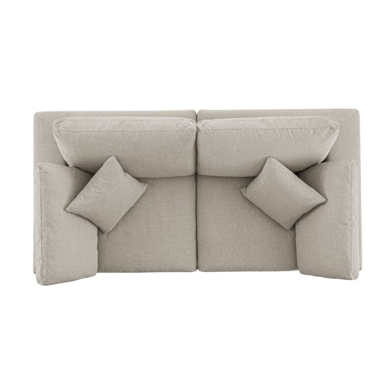 Lutyens Oatmeal Weave Fabric Modular Sofa, 2-Piece - Image 10