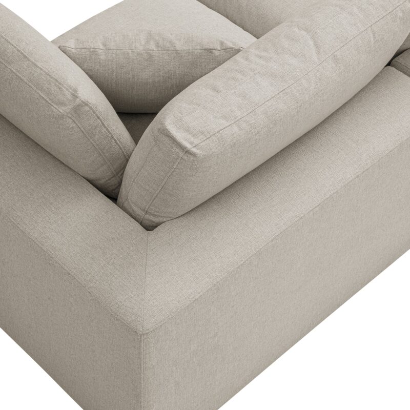 Lutyens Oatmeal Weave Fabric Modular Sofa, 2-Piece - Image 14