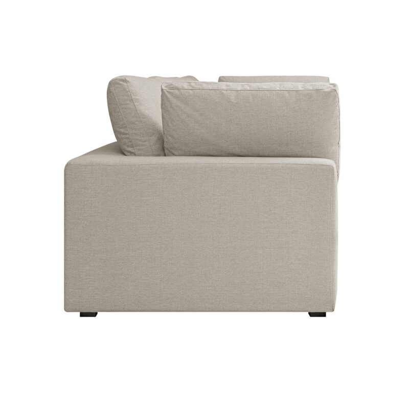 Lutyens Oatmeal Weave Fabric Modular Sofa, 3-Piece - Image 11