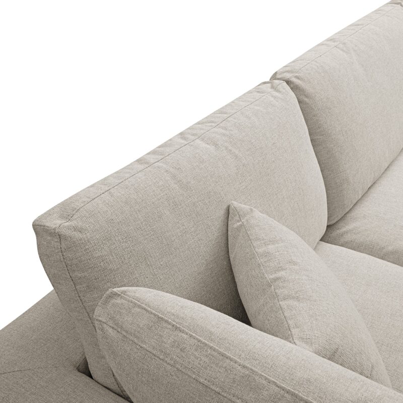 Lutyens Oatmeal Weave Fabric Modular Sofa, 3-Piece - Image 16