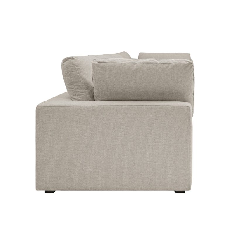 Lutyens Oatmeal Weave Fabric Modular Sofa, 4-Piece - Image 6