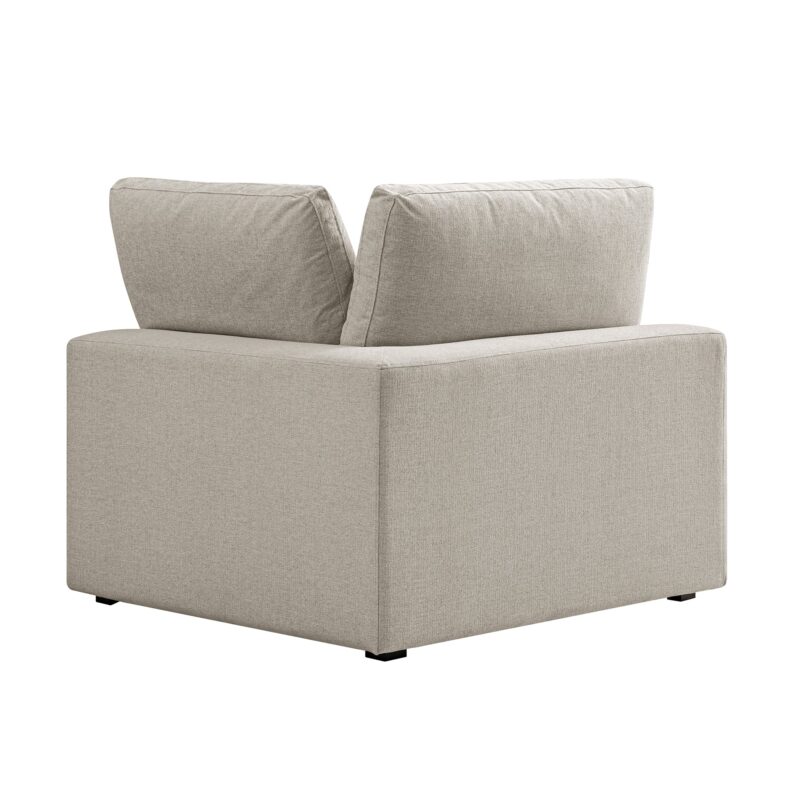 Lutyens Oatmeal Weave Fabric Modular Sofa, Corner Unit - Image 5
