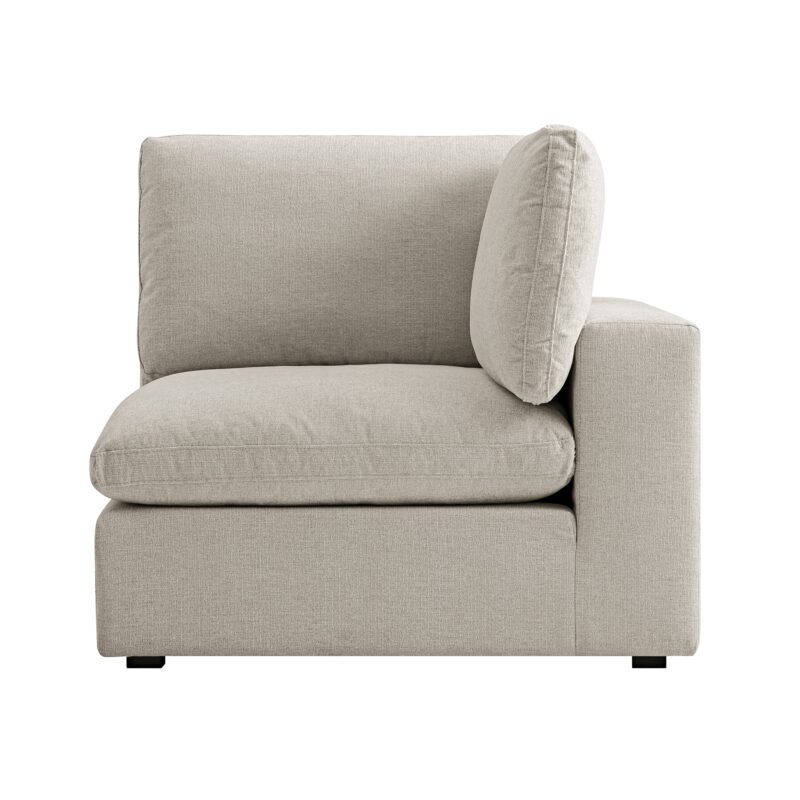 Lutyens Oatmeal Weave Fabric Modular Sofa, Corner Unit - Image 2