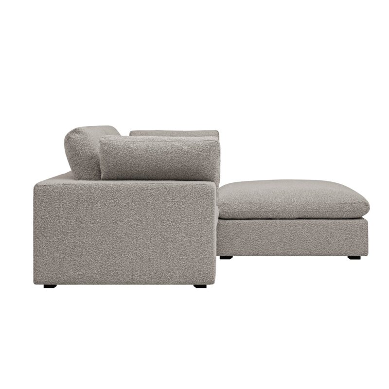 Lutyens Taupe Boucle Modular Sofa, 2-Piece Chaise - Image 10