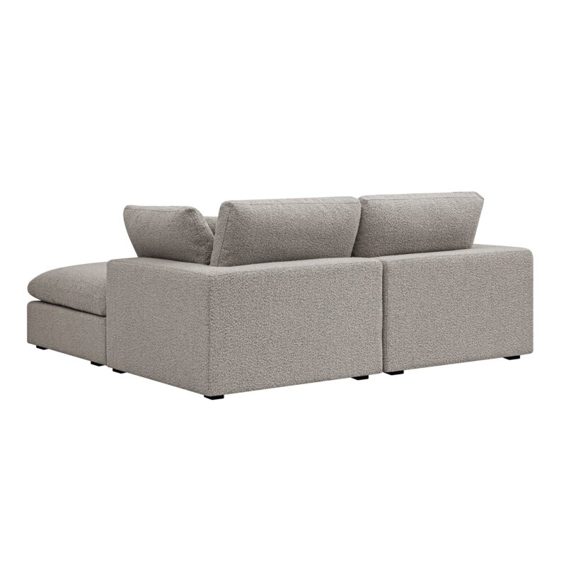 Lutyens Taupe Boucle Modular Sofa, 2-Piece Chaise - Image 12