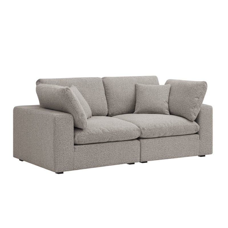 Lutyens Taupe Boucle Modular Sofa, 2-Piece - Image 6