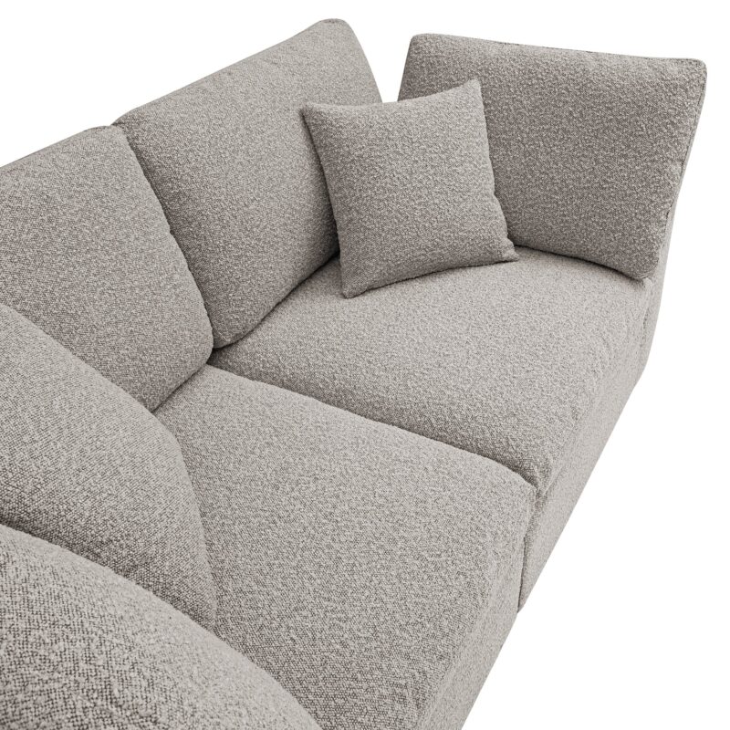 Lutyens Taupe Boucle Modular Sofa, 2-Piece - Image 12