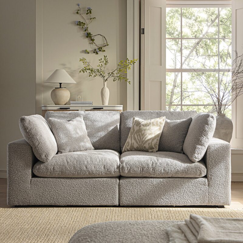 Lutyens Taupe Boucle Modular Sofa, 2-Piece - Image 2