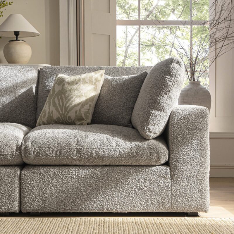 Lutyens Taupe Boucle Modular Sofa, 2-Piece - Image 4