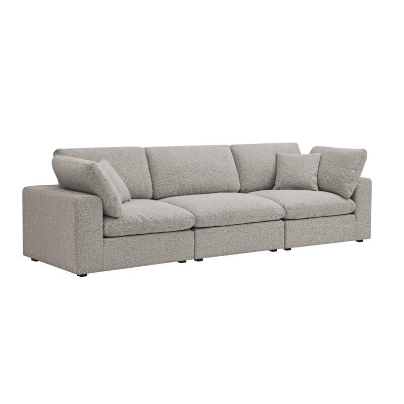 Lutyens Taupe Boucle Modular Sofa, 3-Piece - Image 6