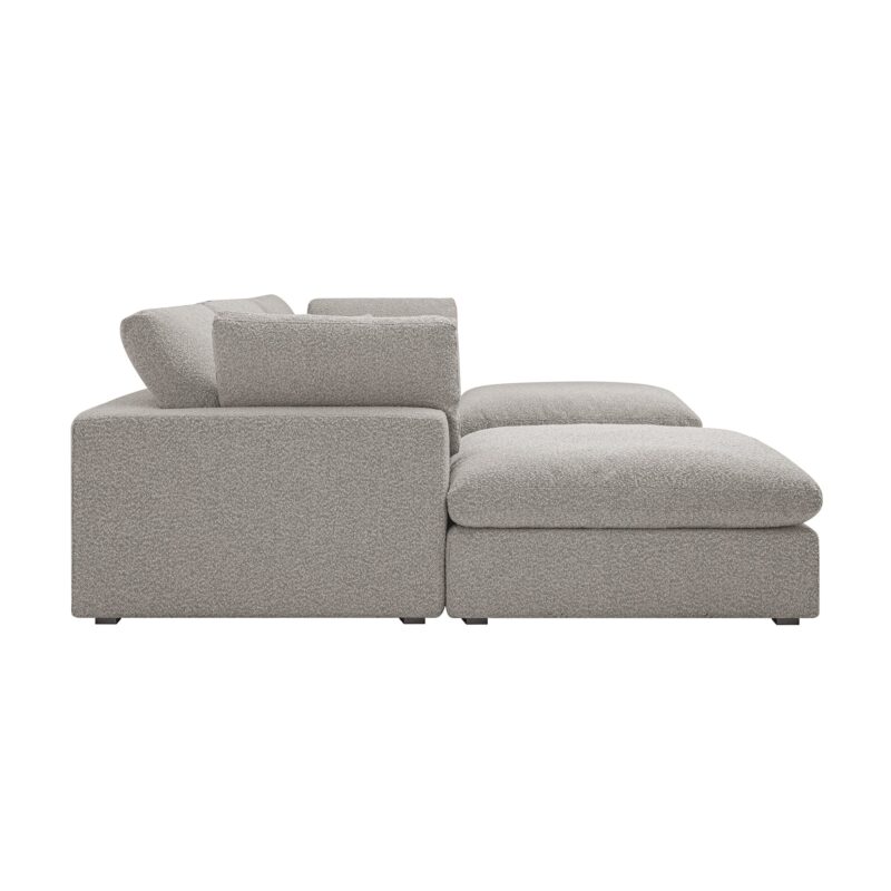 Lutyens Taupe Boucle Modular Sofa, 5-Piece U-Shape Set - Image 11