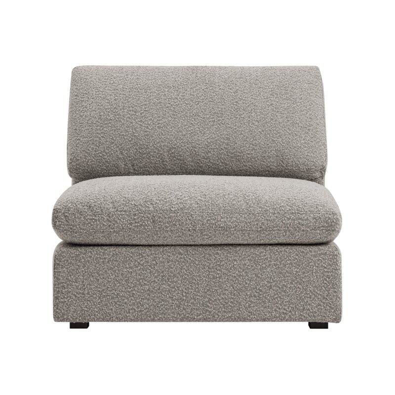 Lutyens Taupe Boucle Modular Sofa, Armless Seat - Image 2