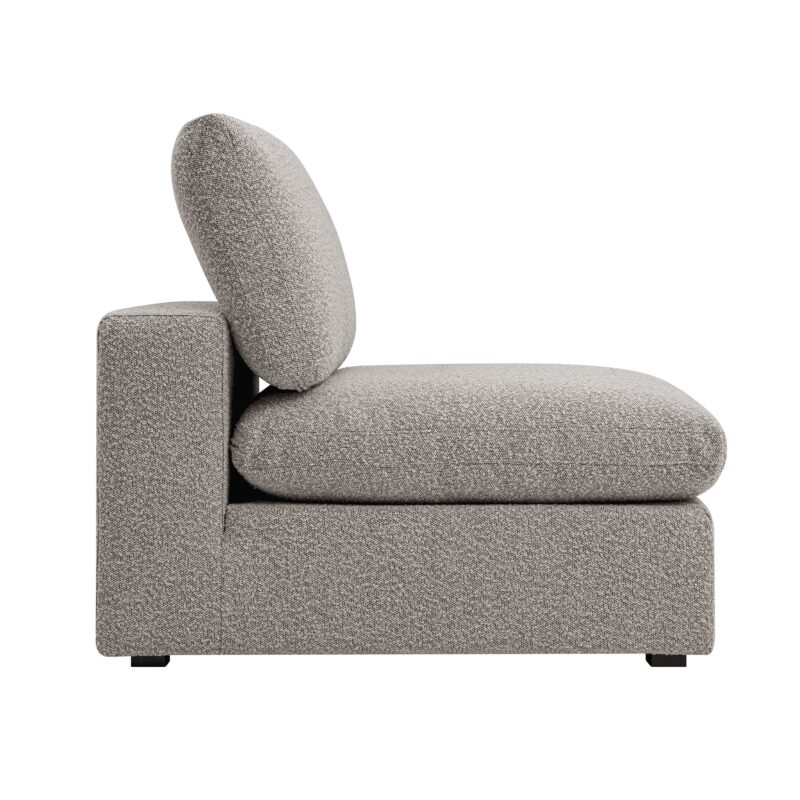 Lutyens Taupe Boucle Modular Sofa, Armless Seat - Image 6