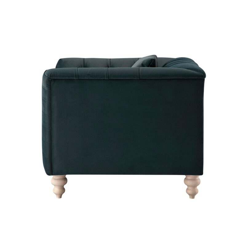 Ashby Chesterfield Armchair, Aegean Blue Velvet - Image 7
