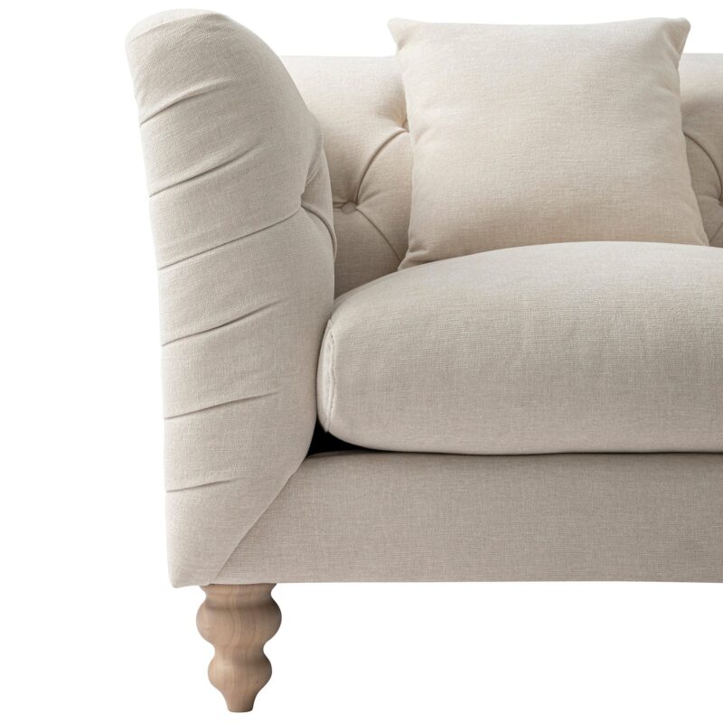 Ashby Chesterfield Armchair, Oatmeal Chenille - Image 15
