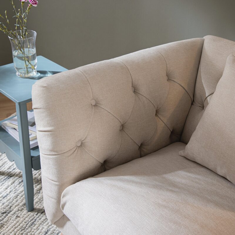Ashby Chesterfield Armchair, Oatmeal Chenille - Image 6