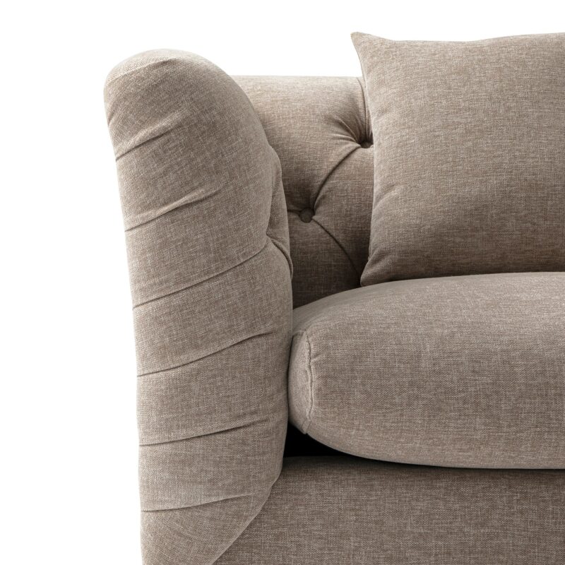 Ashby Chesterfield Armchair, Taupe Chenille - Image 16