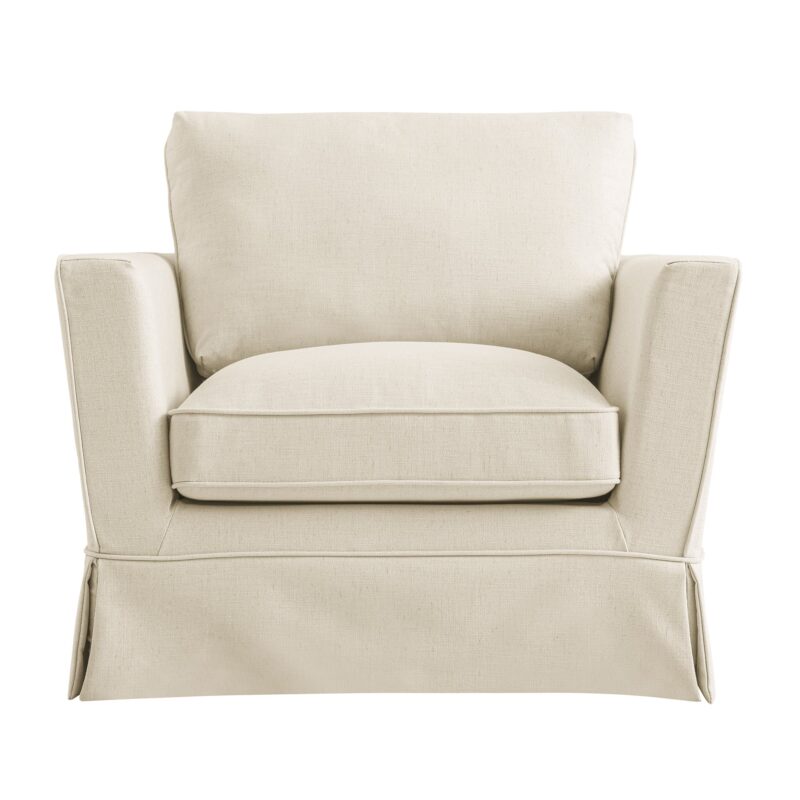 Fitz Skirted Armchair, Oatmeal Linen Blend - Image 6