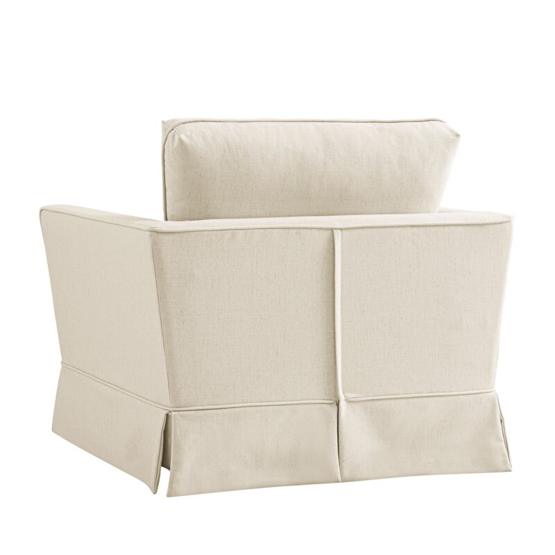 Fitz Skirted Armchair, Oatmeal Linen Blend - Image 11