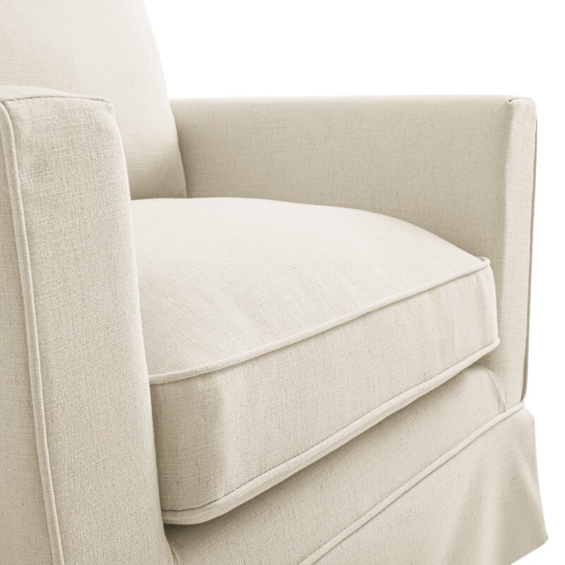 Fitz Skirted Armchair, Oatmeal Linen Blend - Image 12