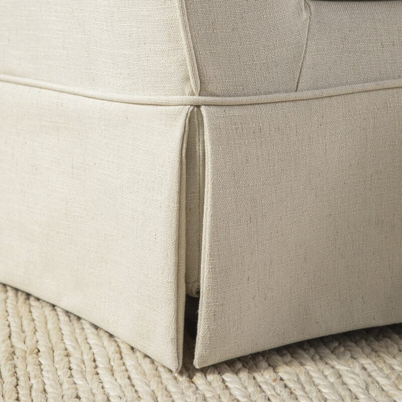 Fitz Skirted Armchair, Oatmeal Linen Blend - Image 5