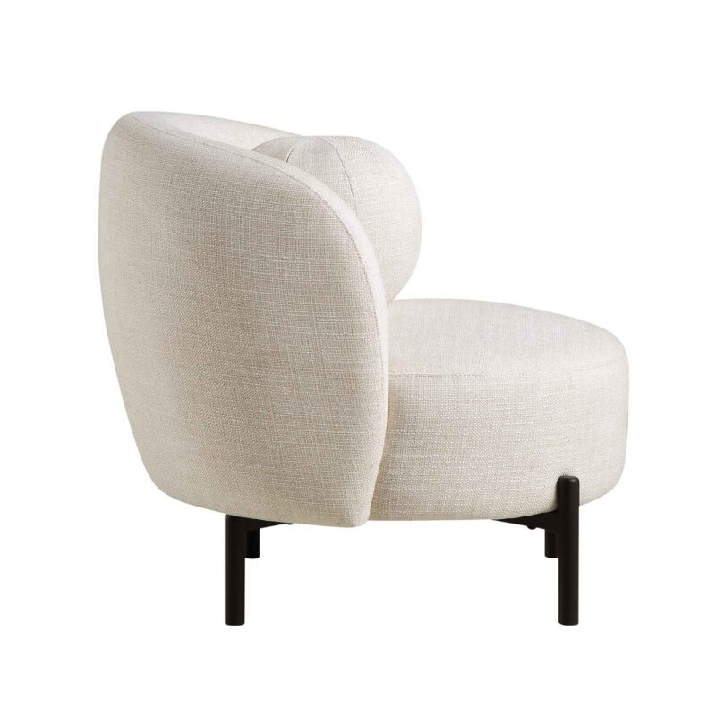 Amboise Armchair with Ball Cushion, Beige Linen Blend - Image 11