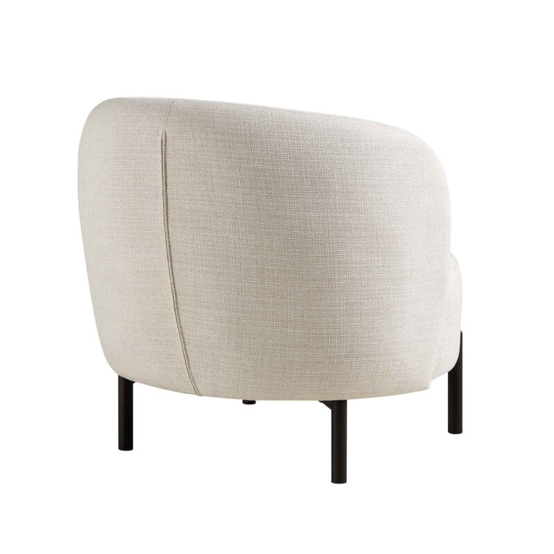 Amboise Armchair with Ball Cushion, Beige Linen Blend - Image 12