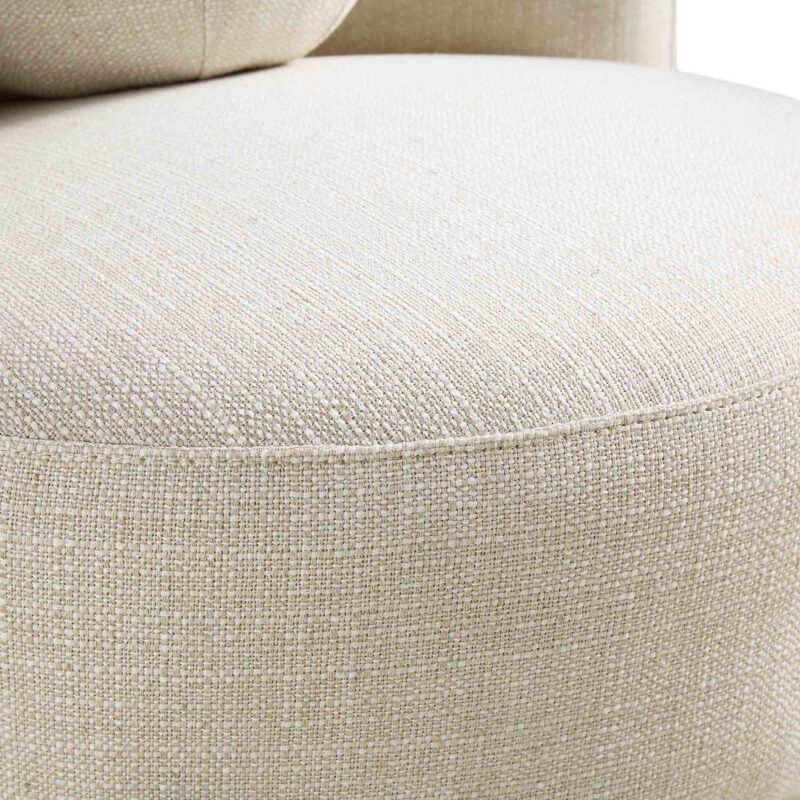 Amboise Armchair with Ball Cushion, Beige Linen Blend - Image 15