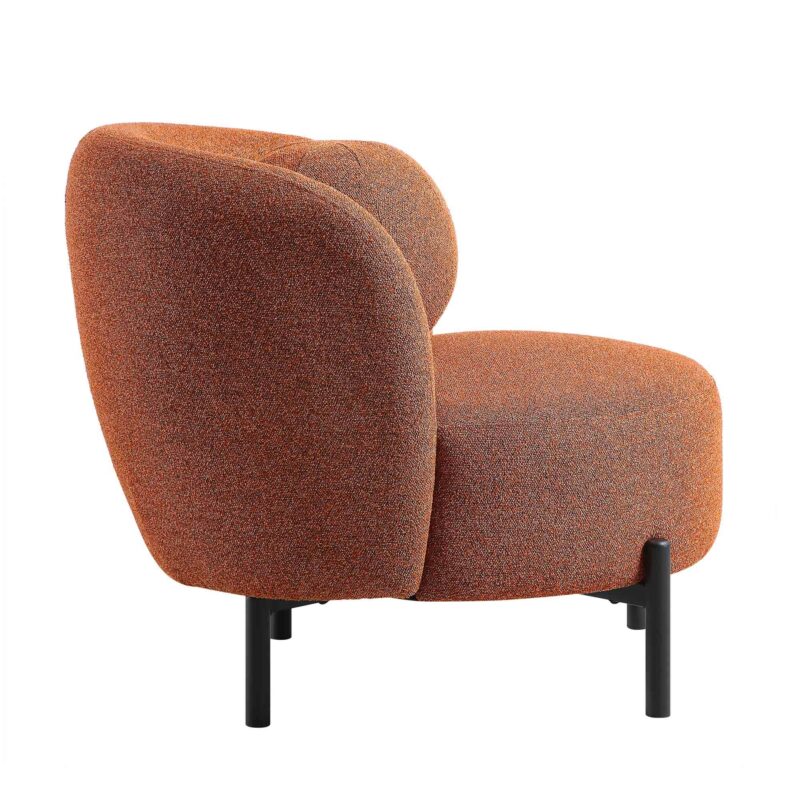 Amboise Armchair with Ball Cushion, Brick Boucle - Image 10