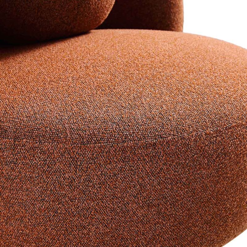 Amboise Armchair with Ball Cushion, Brick Boucle - Image 13