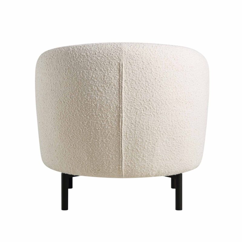 Amboise Armchair with Ball Cushion, Ecru Boucle - Image 14