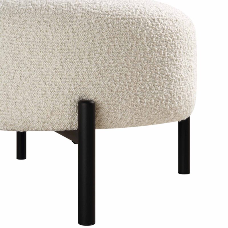 Amboise Armchair with Ball Cushion, Ecru Boucle - Image 17