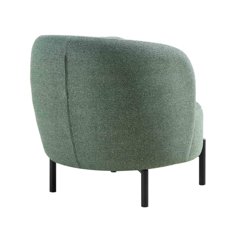 Amboise Armchair with Ball Cushion, Spruce Green Textured Fabric - Image 9