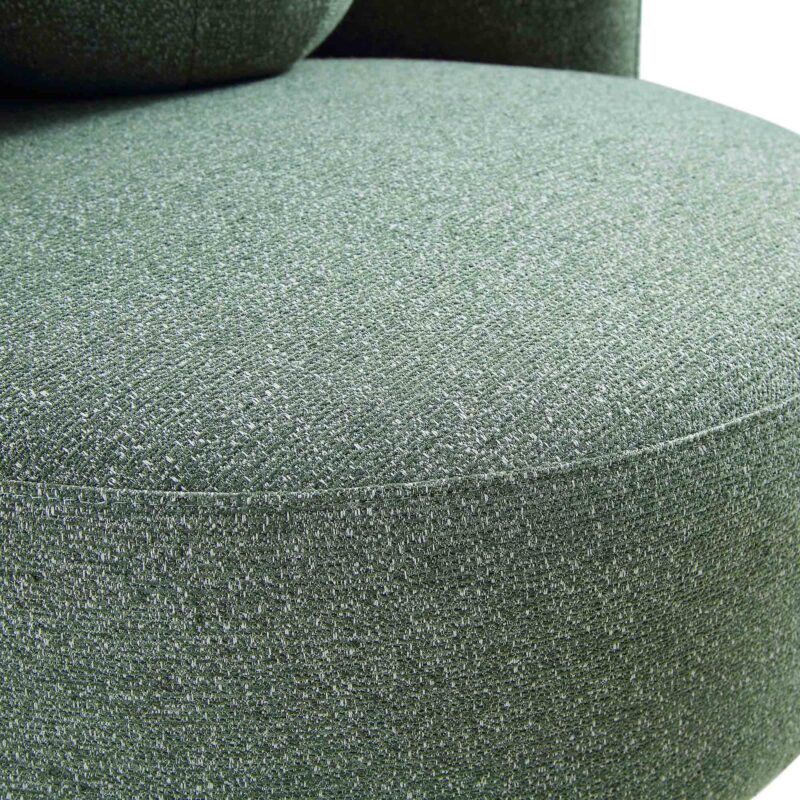 Amboise Armchair with Ball Cushion, Spruce Green Textured Fabric - Image 10